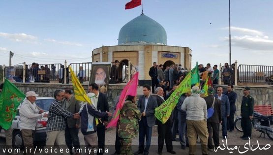 گزارشی از کاروان پیاده عازم حرم امام خمینی(ره) در میانه؛ 750 کیلومتر پیاده روی