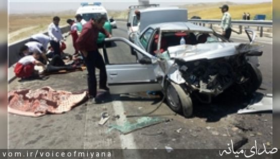 حادثه پشت حادثه در محورهای میانه؛ مرگ یک زن در اتوبان