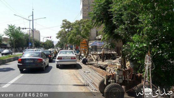 چرا شهرداری میانه با سد معبر کنندگان مصالح ساختمانی برخورد قانونی نمی کند!!؟؟