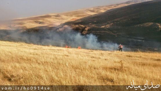 بالغ بر 10 هکتار از اراضی مرتعی روستای چپقلو دچار حریق شد