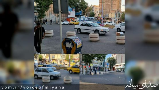 انتقاد از نصب گلدانها در میدان آزادی میانه برای مقابله با پارک خودروها!