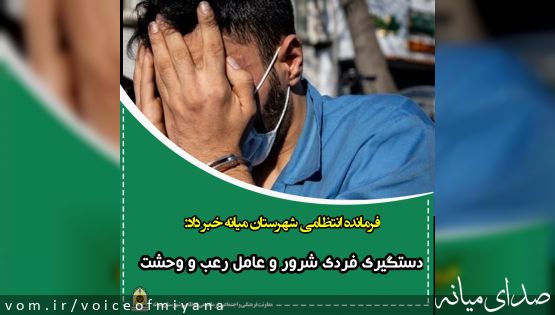دستگیری فرد شرور و عربده کش در خیابان آزادگان توسط پلیس میانه