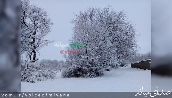 تصاویری از بارش برف در روستاهای اطراف شهرستان میانه