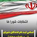 اسامی ثبت نام کنندگان برای شورای شهر میانه(دوره هفتم)/ بروزرسانی ۲