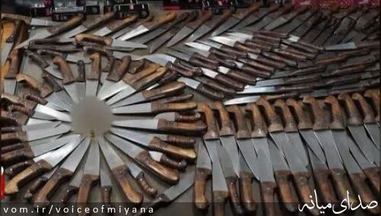 کشف انبار انواع سلاح سرد و داروی غیرمجاز در "میانه" 