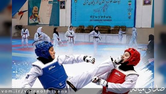 درخشش دختران تکواندوکار میانه در مسابقات انتخابی کیوروگی نوجوانان استان