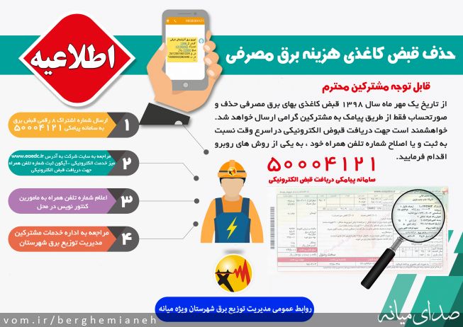 تصویر روابط عمومی مدیریت توزیع برق میانه