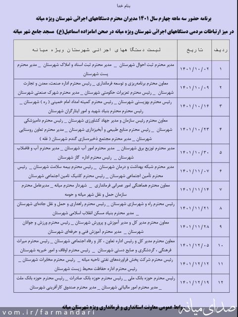 تصویر روابط عمومی فرمانداری ویژه میانه